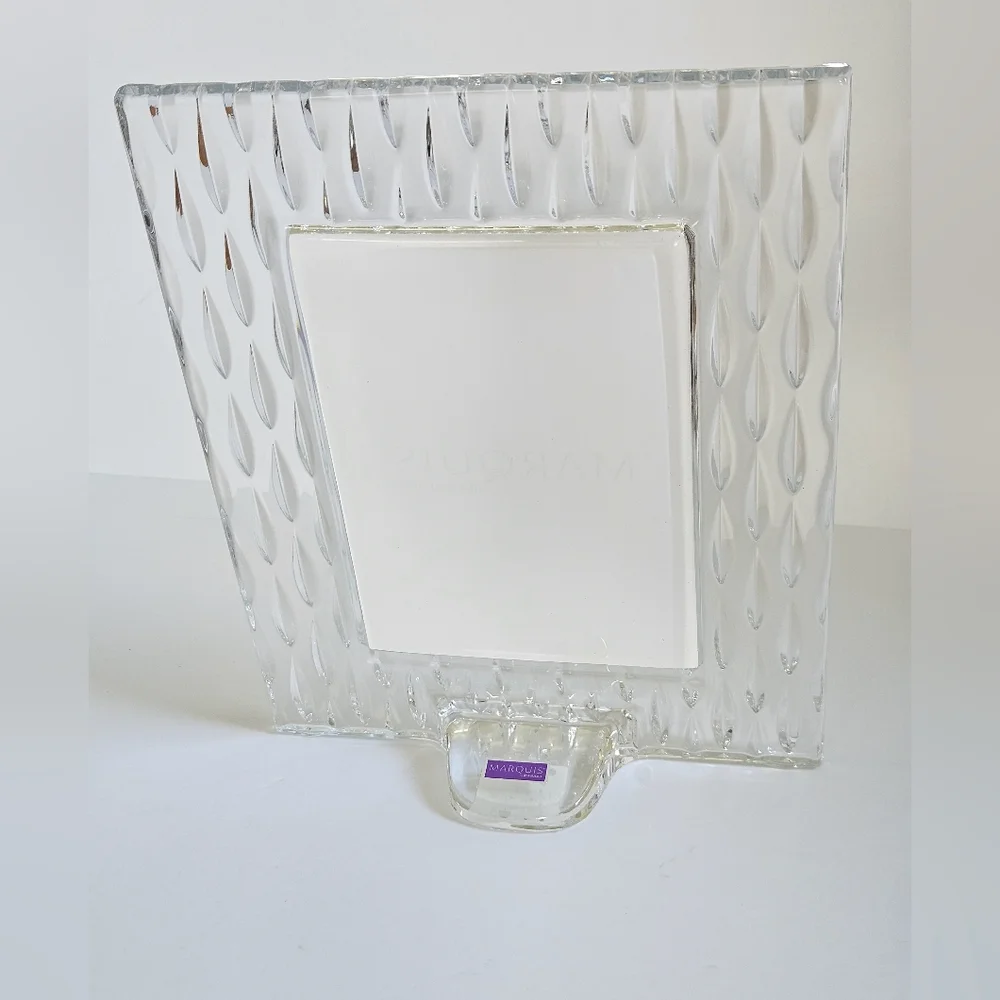 Waterford Crystal Rainfall Frame-Holds picture Portion H 10.75